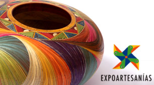Vasija en madera enchapada en Tamo, Taller Artesanal Jaramillo
