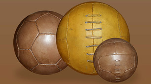 Balones en cuero cosidos a mano de Monguí