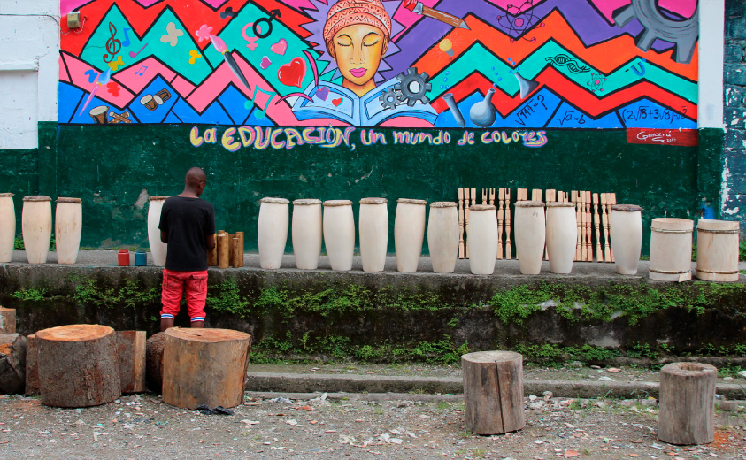Mural en Guapi, Cauca. Mural en Guapi, Cauca.