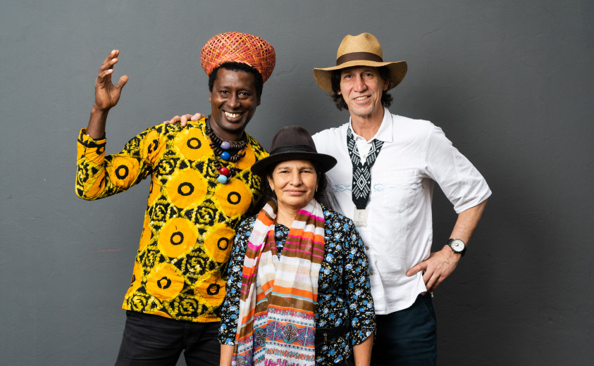Bayron Asprilla, Rosa María Jerez y Diego Añez