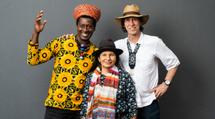 Bayron Asprilla, Rosa María Jerez y Diego Añez