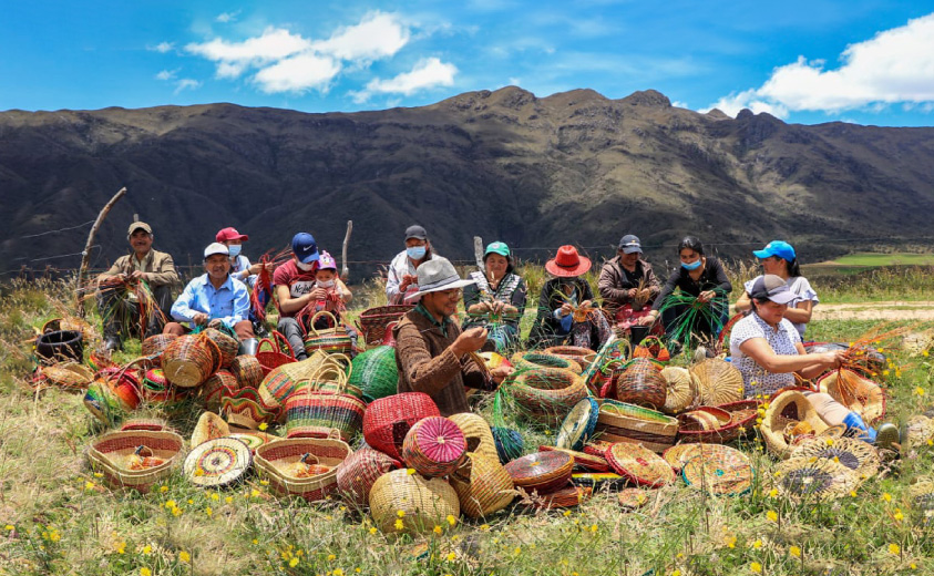 Foto del Colectivo: Artesanías del Páramo Güina, tomada por la oficina de Negocios Verdes de CorpoBoyacá